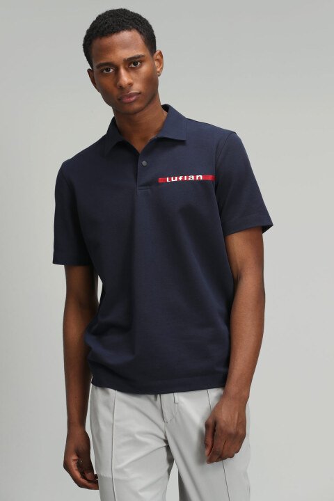 Kaya Smart Mens Polo T - Shirt Navy - Lufian
