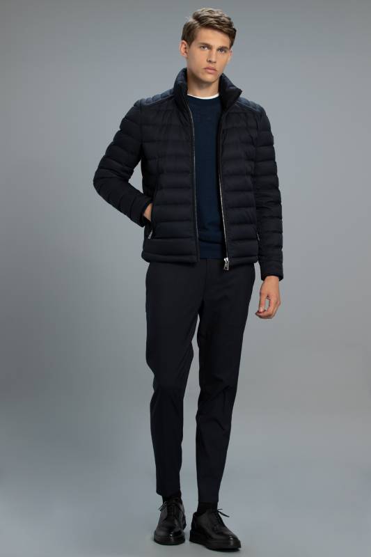 Keane Goose Feather Male Coat Navy - 1