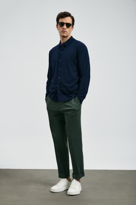 Kenny Men's Sweater Navy Blue - LUFIAN