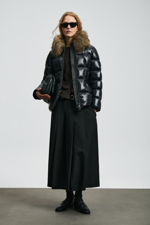 Klemantın Goose Down Women's Coat Black - LUFIAN