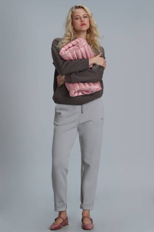 Knitted Woman Tracksuit Beıge - 1