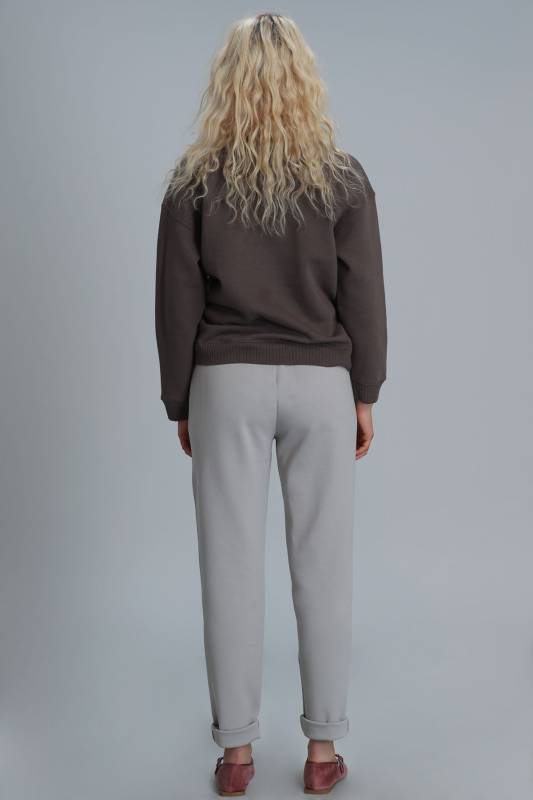 Knitted Woman Tracksuit Beıge - 6