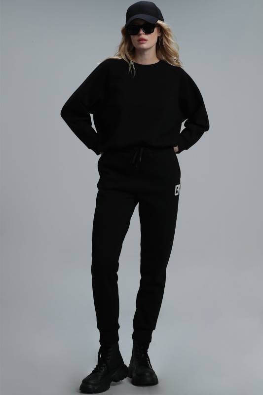 Knitted Woman Tracksuit Black - 3