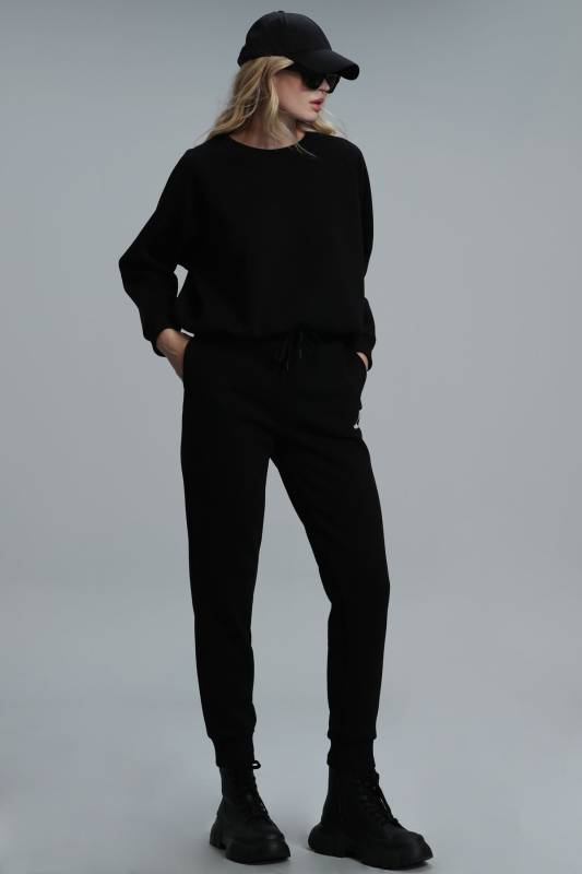 Knitted Woman Tracksuit Black - 4