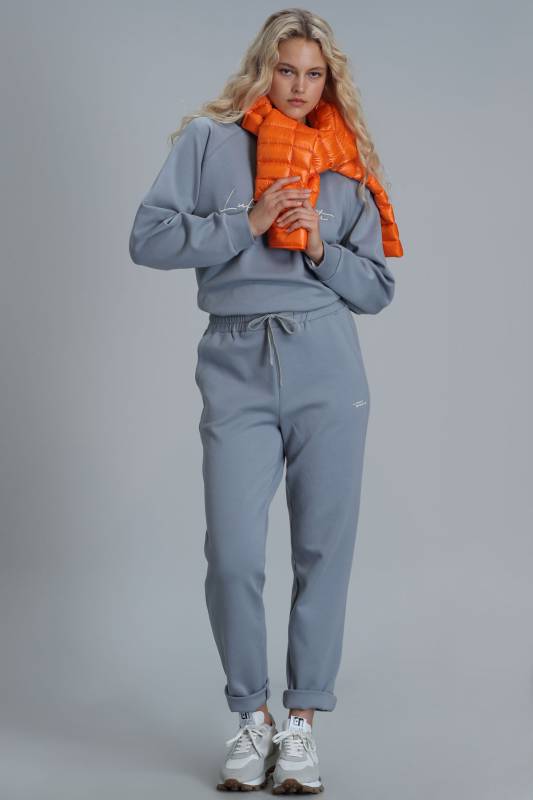 Knitted Woman Tracksuit Blue - 4