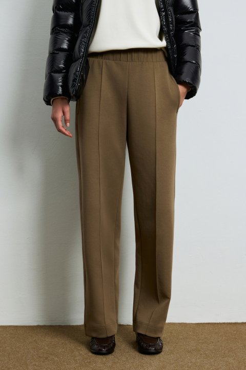 Knitted Woman Tracksuit Camel - LUFIAN