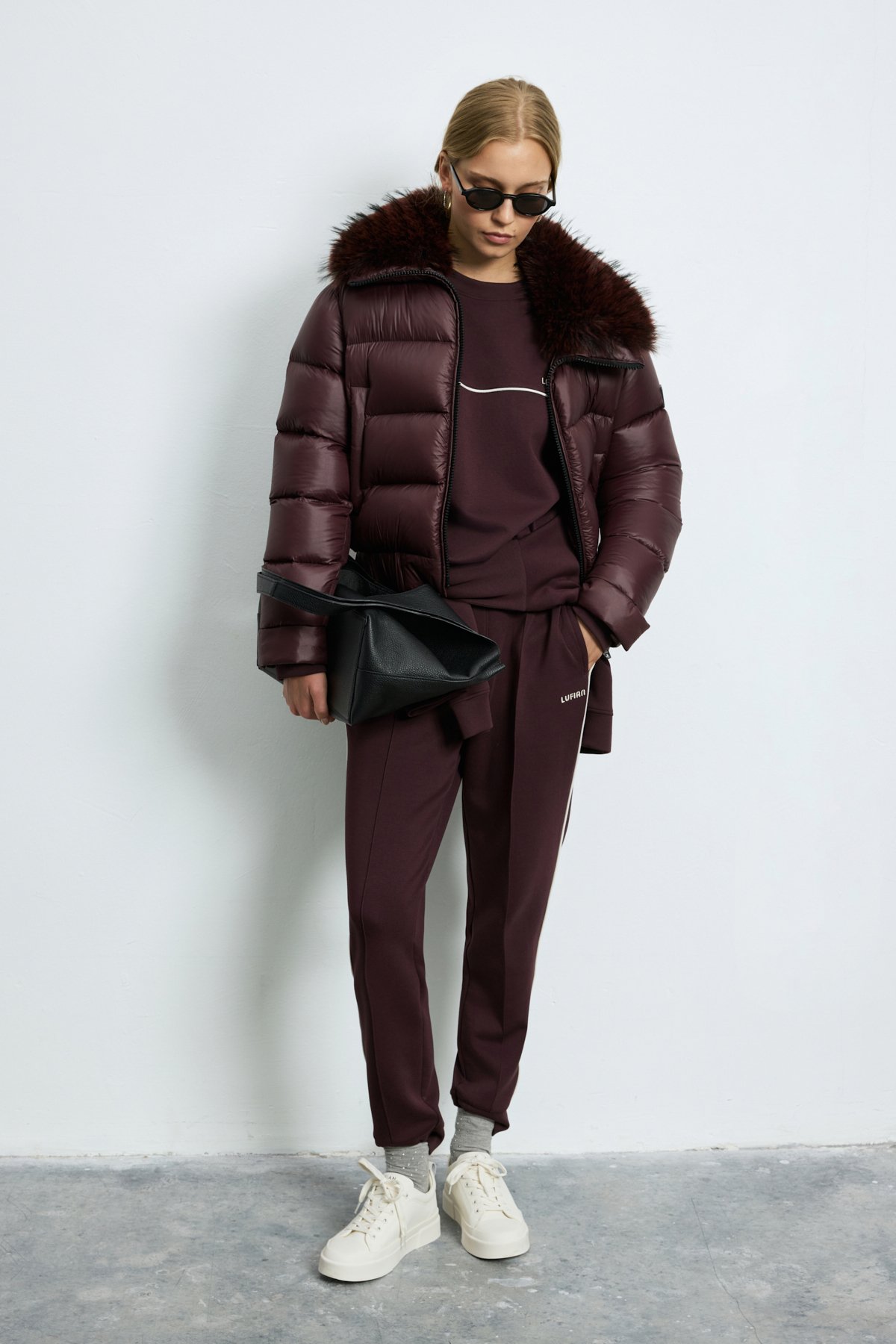 Knitted Woman Tracksuit Purple - LUFIAN