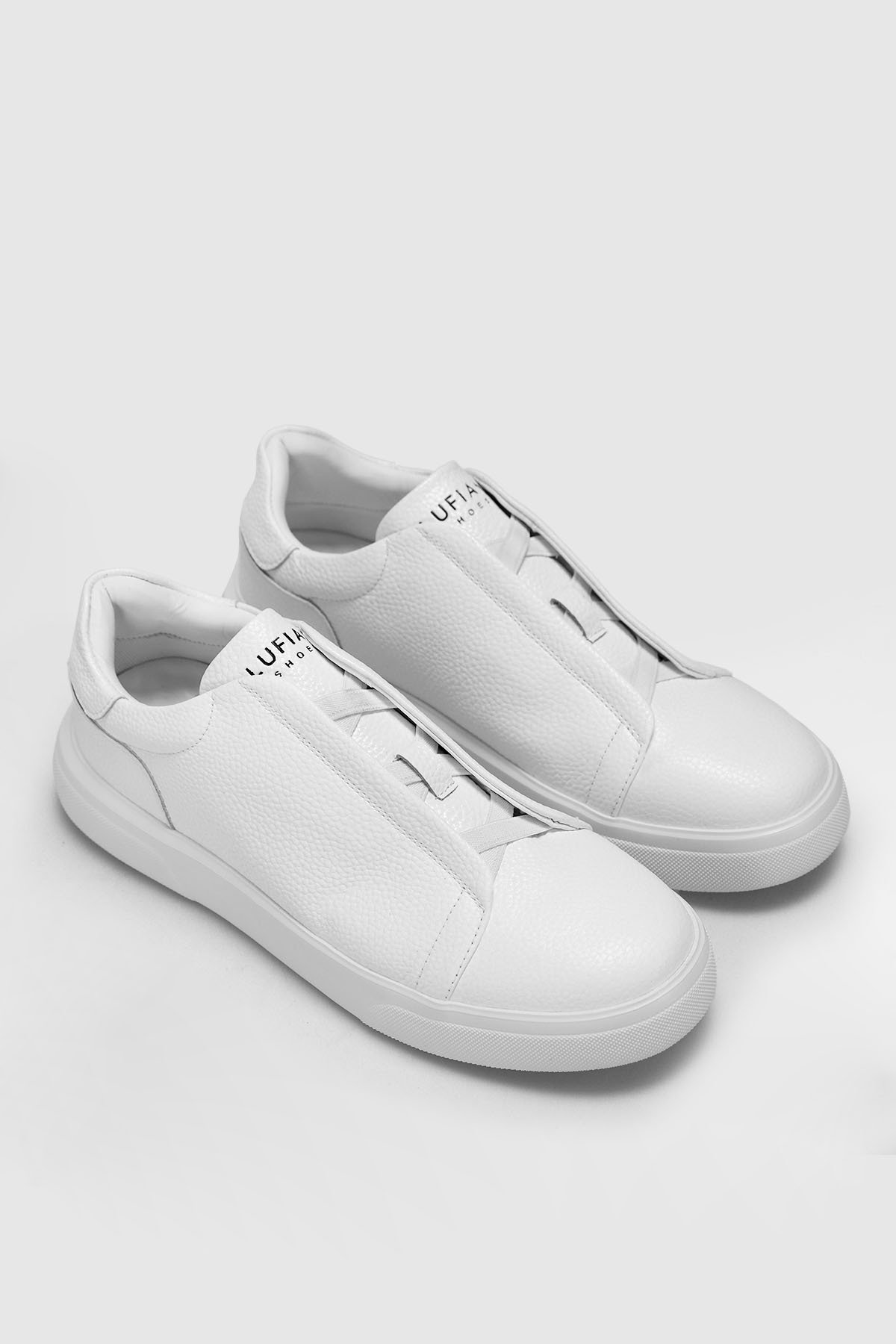 Dante Men's Leather Sneaker Shoes White - LUFIAN