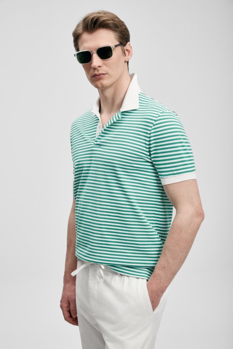 Landon Smart Men's Polo T-Shirt Green - LUFIAN