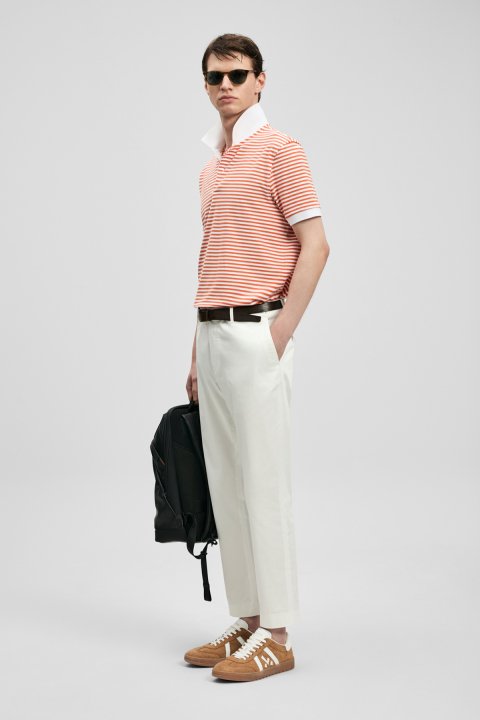 Landon Smart Men's Polo T-Shirt Orange - LUFIAN