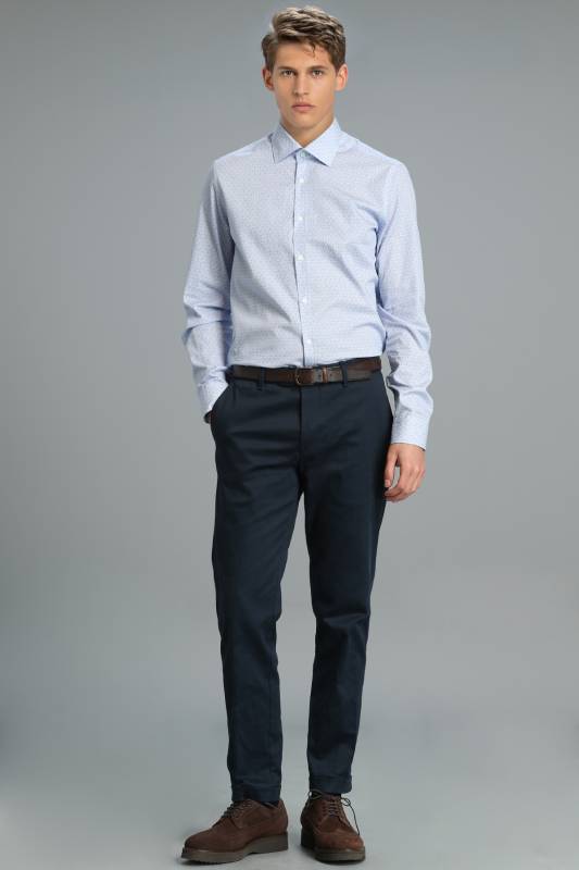 Lanka Mens Smart Shirt Slım Fıt Sax - 2