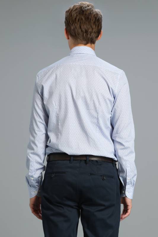 Lanka Mens Smart Shirt Slım Fıt Sax - 3