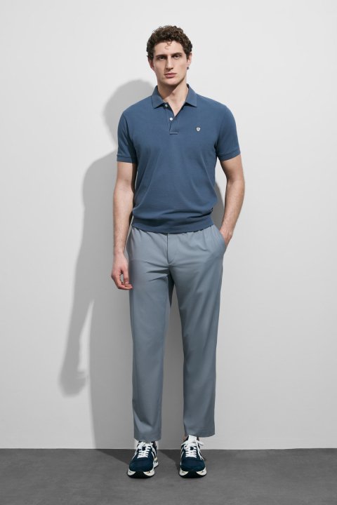 Laon Smart Men's Polo T-Shirt Anthracite - LUFIAN (1)