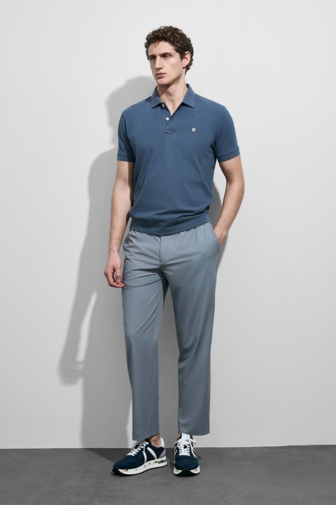 Laon Smart Men's Polo T-Shirt Anthracite - LUFIAN