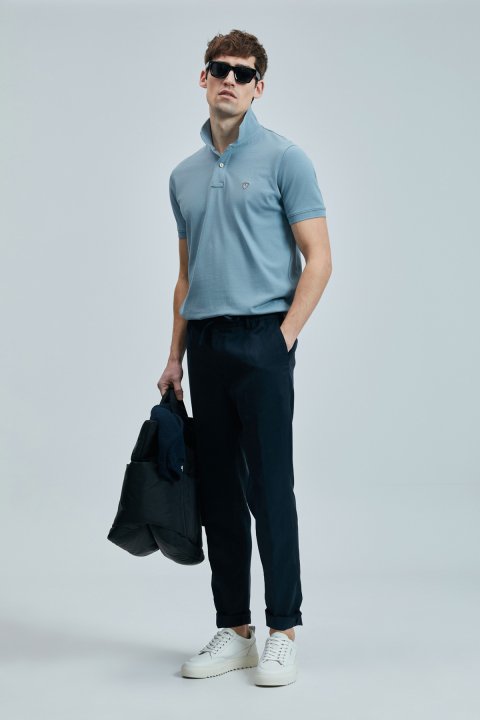Laon Smart Men's Polo T-Shirt Aqua Green - LUFIAN
