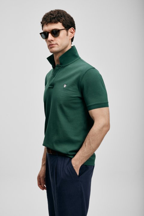 Laon Smart Men's Polo T-Shirt Duck Green - LUFIAN