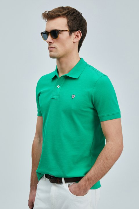 Laon Smart Men's Polo T-Shirt Light Green - LUFIAN