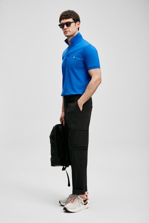 Laon Smart Men's Polo T-Shirt Saxes - LUFIAN