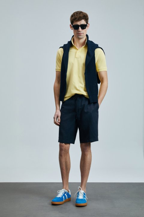Laon Smart Men's Polo T-Shirt Yellow - LUFIAN