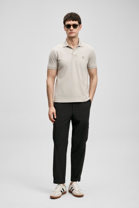Laon Smart Men's Polo T-Shirt Stone - LUFIAN