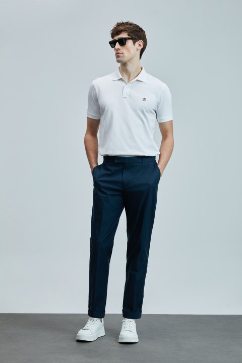 Laon Smart Men's Polo T-Shirt White - LUFIAN