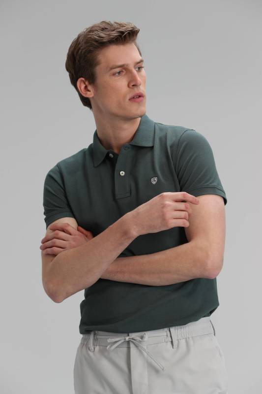 Laon Sports Polo Mens T - Shirt Dark Green - 2