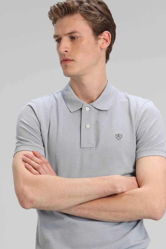 Laon Sports Polo Mens T - Shirt Grey - 3