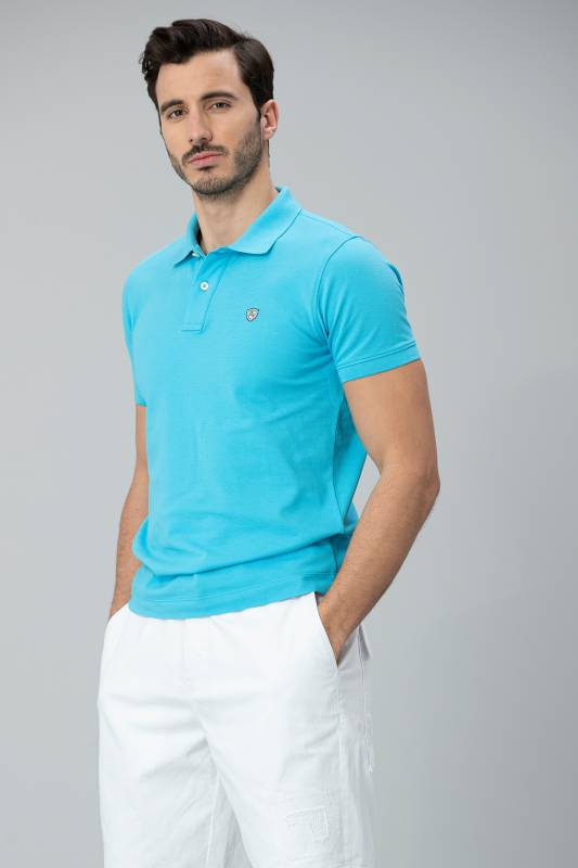 Laon Sports Polo Mens T - Shirt Turquoıse - 1