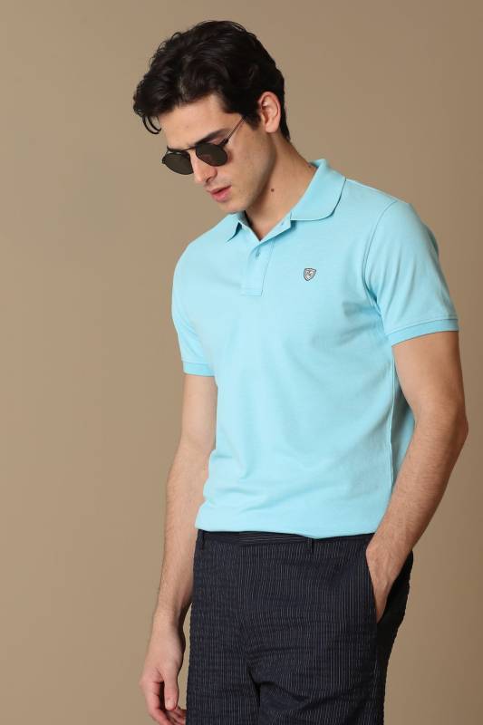 Laon Sports Polo Yaka Mens T - Shirt Aqua - 2