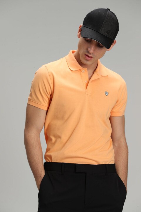 Laon Sports Polo Yaka Mens T - Shirt Orange - Lufian