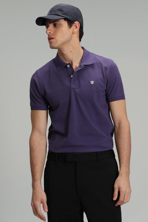 Laon Sports Polo Yaka Mens T - Shirt Purple - Lufian