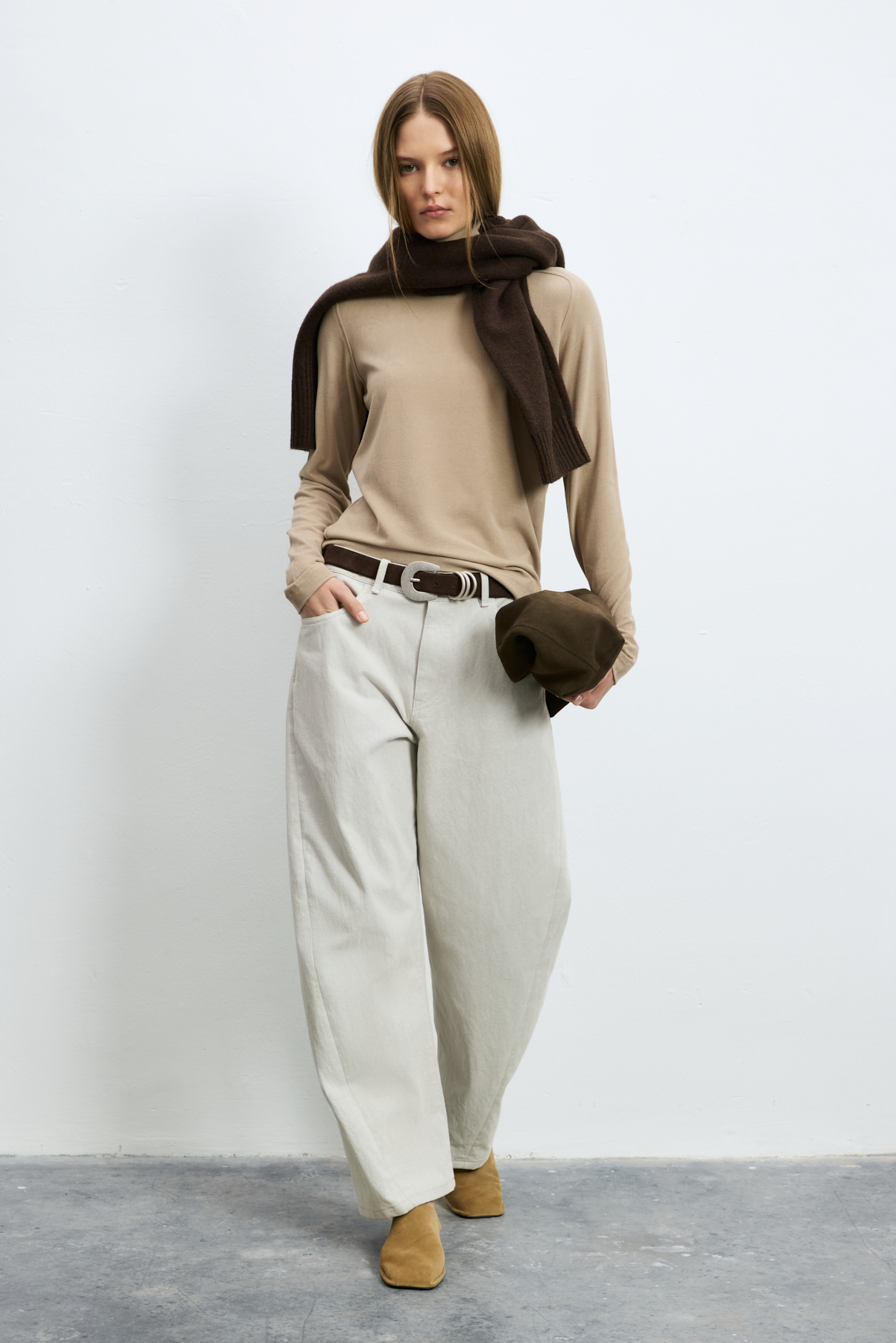Women's T- Shırt Beıge - LUFIAN