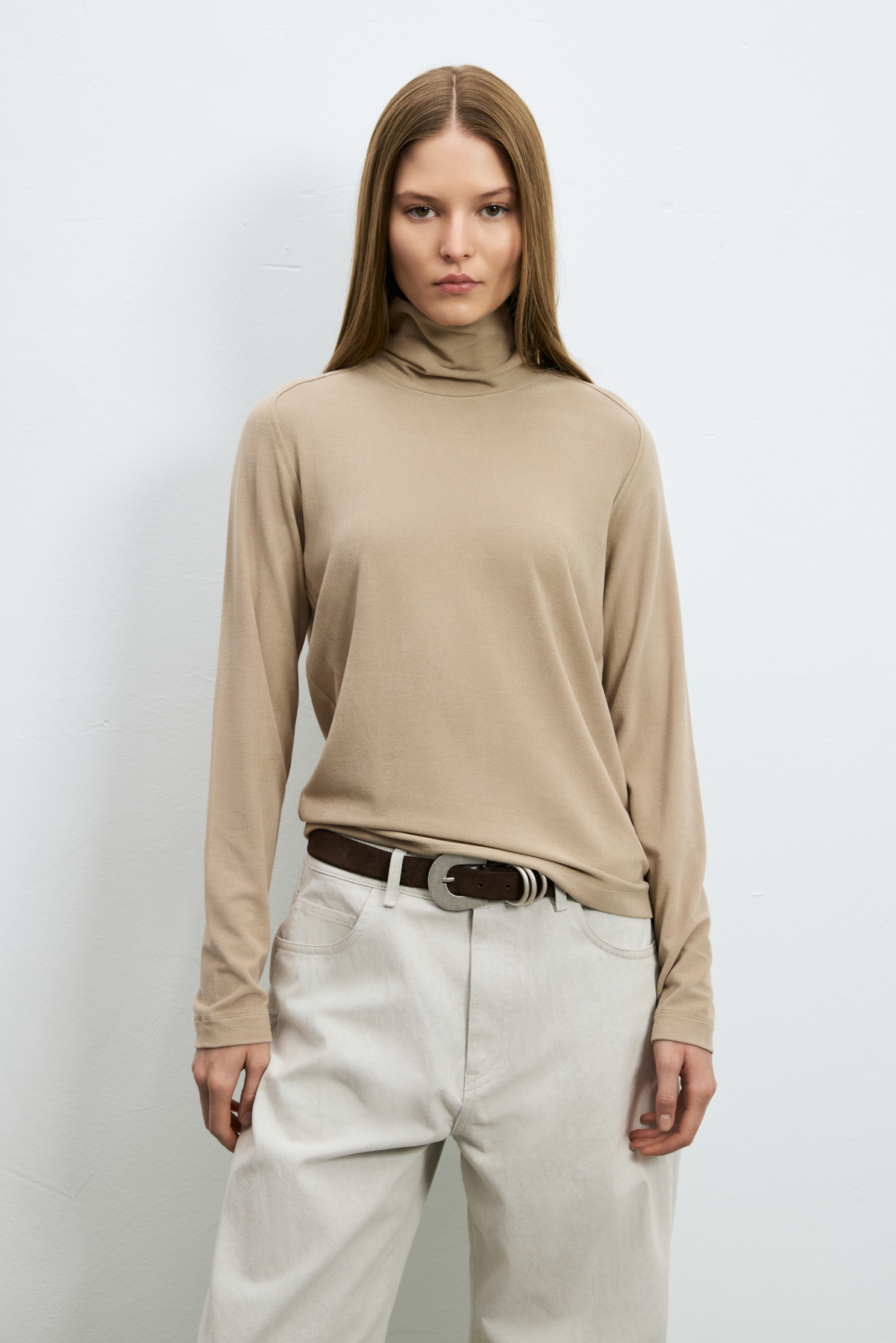 Women's T- Shırt Beıge - LUFIAN