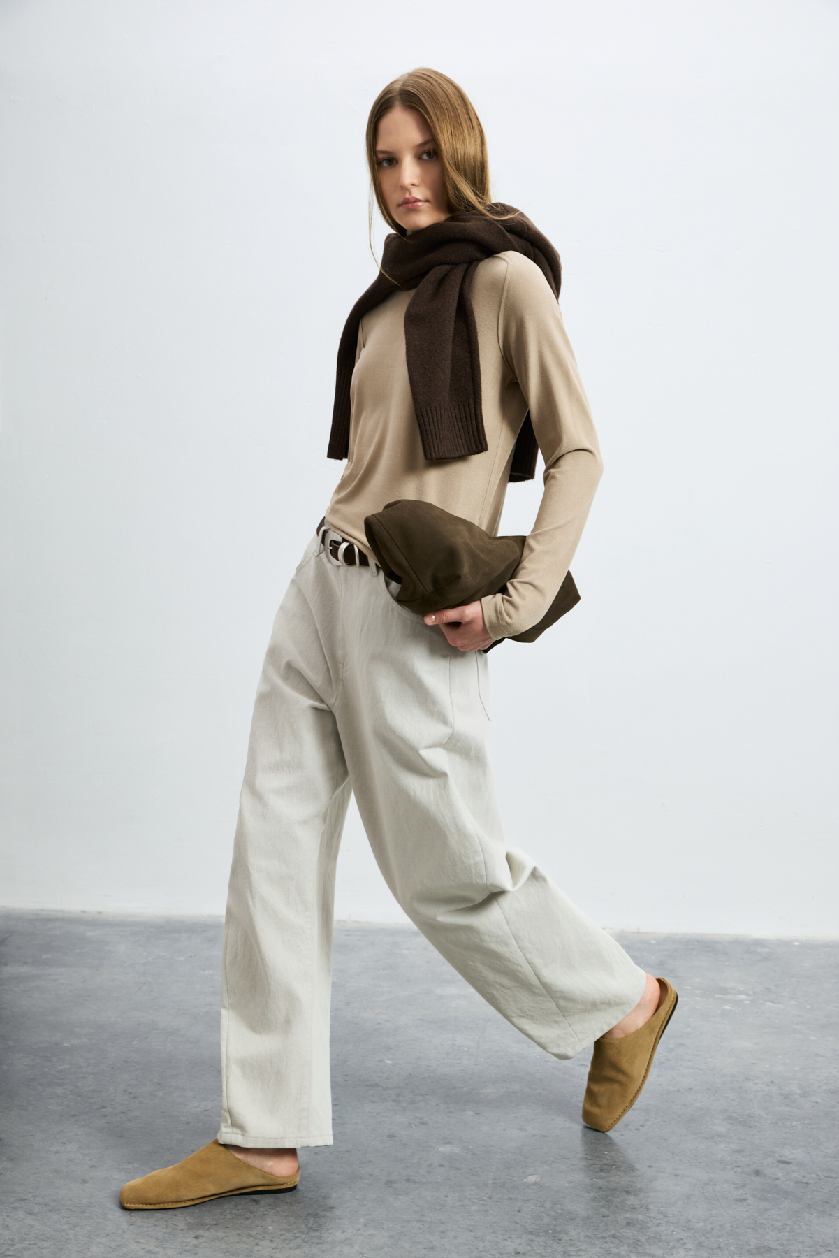 Women's T- Shırt Beıge - LUFIAN