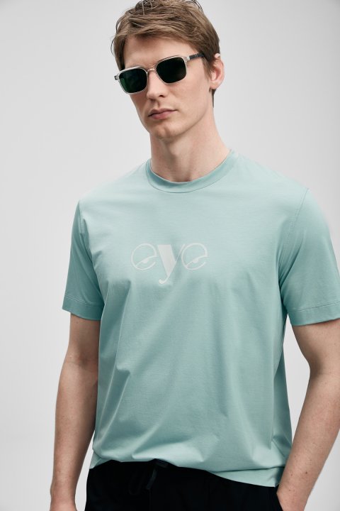 Larry Modern Graphic T-Shirt Light Green - LUFIAN