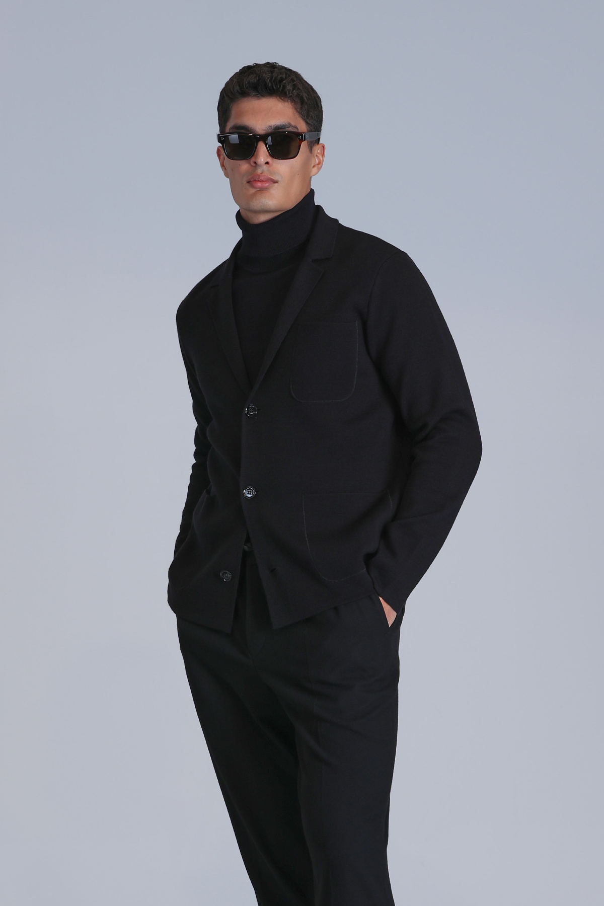 Leader Male Cardigan Black - Lufian