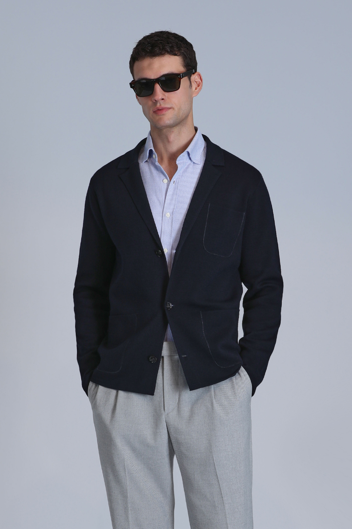 Leader Male Cardigan Navy - Lufian