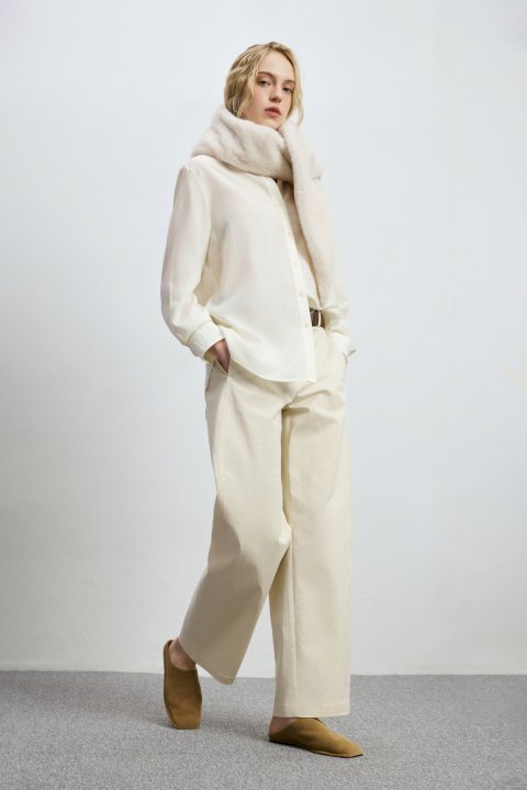 Lena Women's Shirt Ecru - LUFIAN