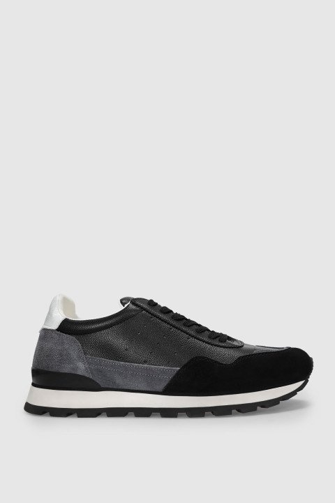 Leo Men's Sneaker Shoes Black - LUFIAN