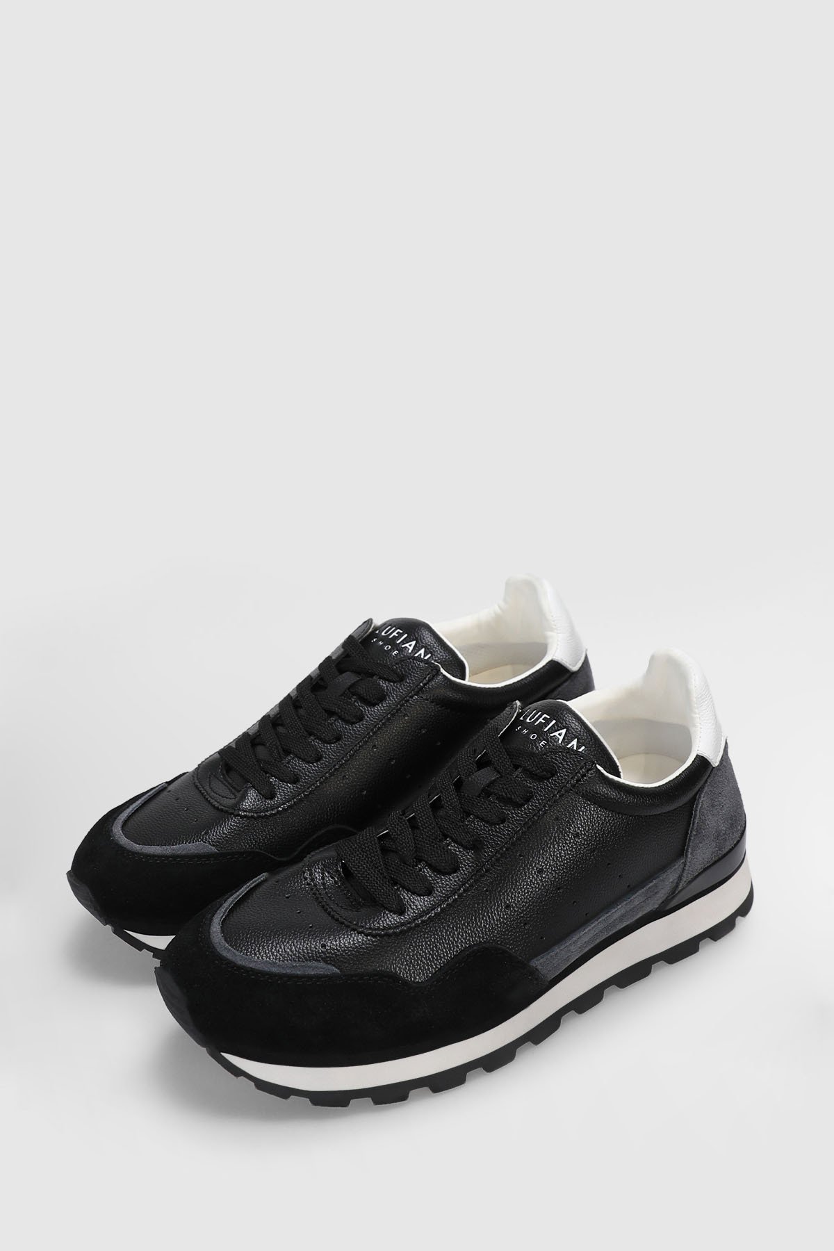 Leo Men's Sneaker Shoes Black - LUFIAN