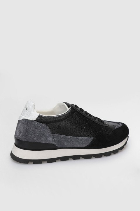 Leo Men's Sneaker Shoes Black - LUFIAN