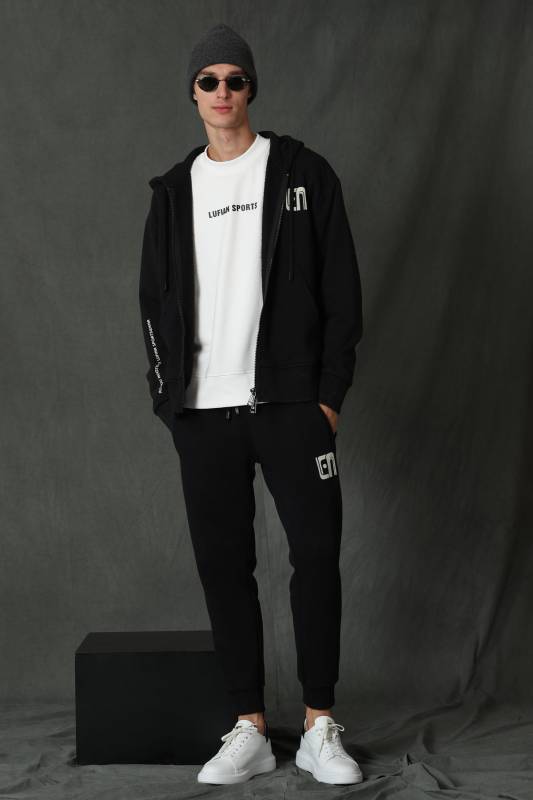 Leon Tracksuit Top Black - 1