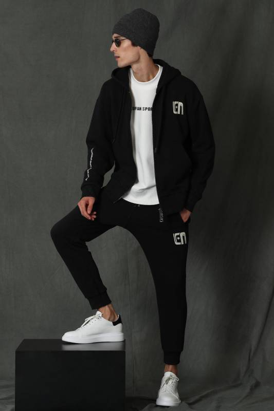 Leon Tracksuit Top Black - 3