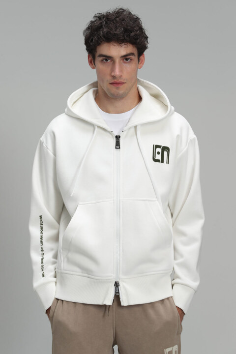 Leon Tracksuit Top Off Whıte - Lufian