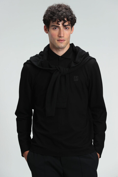 Leonard Sports Polo Mens T - Shirt Black - Lufian