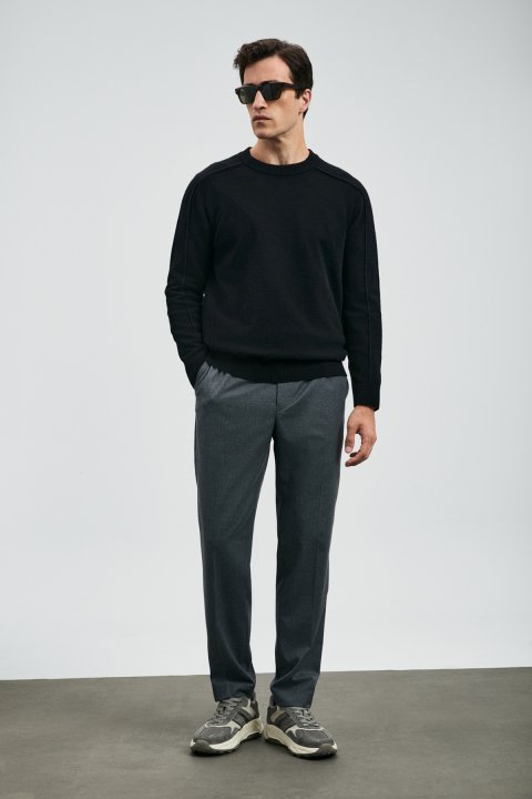 Les Men's Sweater Black - LUFIAN