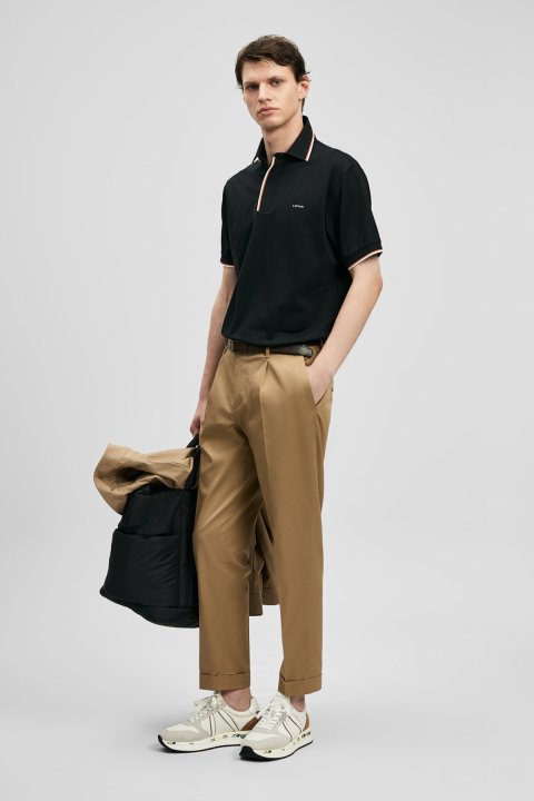 Levı Smart Men's Polo T-Shirt Black - LUFIAN