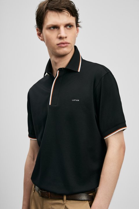Levı Smart Men's Polo T-Shirt Black - LUFIAN