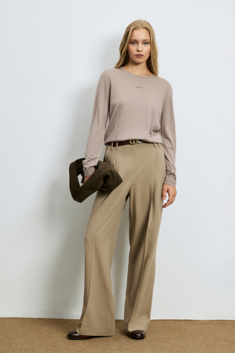 Lıa Women's Sweater Beige - LUFIAN