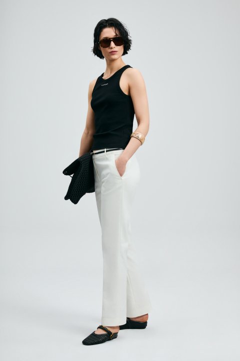 Lında Women's Knitted Undershirt Black - LUFIAN